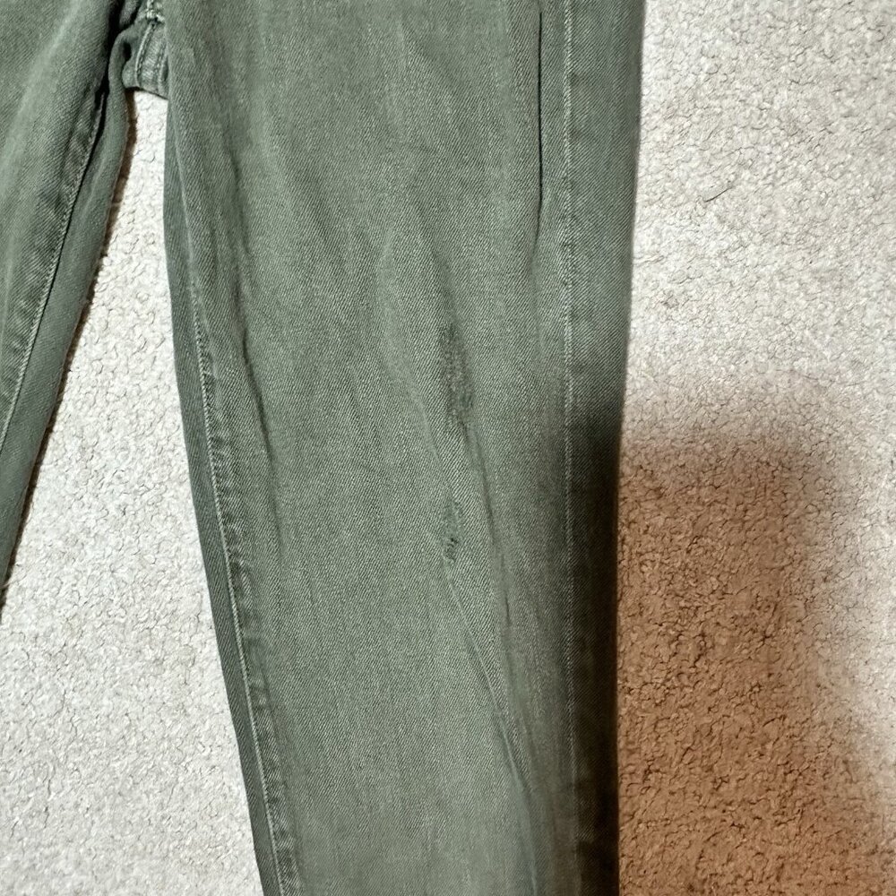 Vince Jeans Women’s Size 24 Green Lightly Distressed Skinny Fit Light Fading - Picture 12 of 12